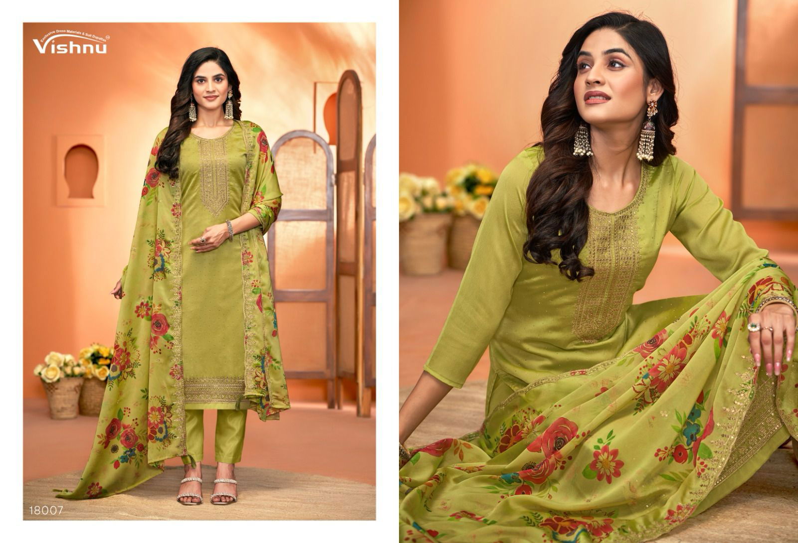 Naseeb Vol 3 By Vishnu Rangoli Silk Surat Dress Material Wholesale Market